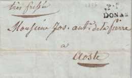 PREFILATECA COMPLETE DI TESTO. P.P. DONAS. PER AOSTA. IN DATA. 23 3 1846 - ...-1850 Préphilatélie