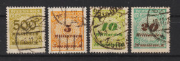 MiNr. 324, 327, 328, 329 PE1  Gestempelt, Geprüft  (0721) - Used Stamps