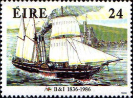 Irlande Poste N** Yv: 602/603 150.Anniversaire De La Compagnie Maritime B&I - Boten