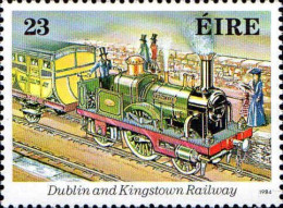 Irlande Poste N** Yv: 531/534 150.Anniversaire Du Chemin De Fer Irlandais - Treinen