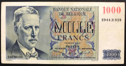 Belgio BELGIUM 1000 Franchi 1950 Pick#131 Bel BB Lotto 390 - 500 Francs