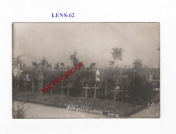 LENS-62-Cimetiere-Tombes-CARTE PHOTO Allemande-GUERRE 14-18-1 WK-MILITARIA-Feldpost- - Oorlogsbegraafplaatsen