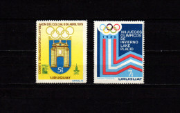 Uruguay 1979 Olympic Games Lake Placid / Moscow Set Of 2 MNH - Hiver 1980: Lake Placid