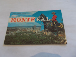 GREETINGS FROM MONTREAL QUEBEC ( CANADA ) LA GENDARMERIE ROYALE DU CANADA A CHEVAL ET MONTREAL 1967 - Montreal