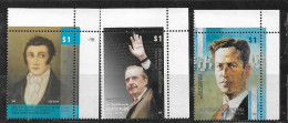 ARGENTINA 2009 FAMOUS PERSONAGES TRIO MNH - Unused Stamps