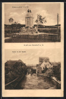 AK Carsdorf A. U., Partie An Der Mühle, Kriegerdenkmal 1914-18  - Other & Unclassified