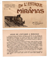 Couverture  Et Une Feuille D'un Carnet Chemin De Fer De L'estaque à Miramas - L'Estaque