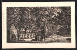 Künstler-AK Mariaspring Bei Göttingen, Goethe`s Aufenthalt In Mariaspring 1801  - Goettingen