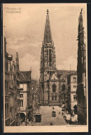 AK Münster I. W., Prinzipalmarkt Mit Lambertikirche Und Strassenbahn  - Muenster