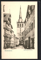 AK Hildesheim, Andreaskirchturm Mit Strasse  - Hildesheim