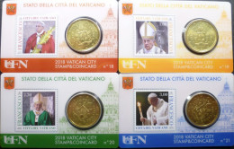 Vaticano - 50 Centesimi 2018 - Stamp & Coincard N. 18÷21 - UC# 6 - Vaticano (Ciudad Del)