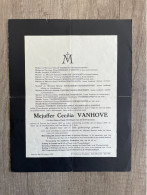 VANHOVE Cecilia °LEUVEN 1900 +LEUVEN 1938 - VANDERSTAPPEN - VLOEBERGHS - JANSSENS - PINCHART - LEENAERTS - ROUBY - BOON - Obituary Notices