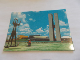 BRASILIA ( BRESIL BRASIL ) CONGRESSO NACIONAL E MONUMENTO  VUE ANIMEES 1972 - Brasilia