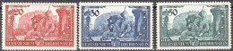 Liechtenstein 1939: Huldigung (Stich Eugen Zotow) Zu 144-146 Mi 180-182 Yv 155-157 * Falz MLH (Zumstein CHF 15.00 -50%) - Nuovi