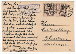 3, Reich: 3 Pfg. WHW 37 MeF Auf Karte; Postnebenstelle Beltershain - Other & Unclassified