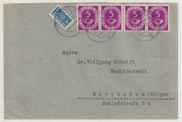 5 Pfg. Posthorn In Zwei Paaren Portorichtig Auf Fernbrief, Gepr. - Lettres & Documents