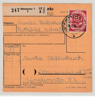 80 Pfg. Posthorn Portorichtig Auf Paketkarte - Storia Postale