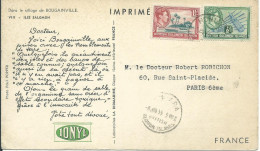 ILES SALOMON CARTE 2d PLASMARINE / IONYL POUR PARIS DE 1952   LETTRE COVER - Iles Salomon (...-1978)