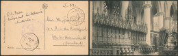 CP En S.M. (service Militaire, 1920) De Mechelen + Cachet Violet "Hopital Militaire De Malines" > Heembeek - Landelijks Post