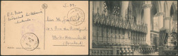 CP En S.M. (service Militaire, 1920) De Mechelen + Cachet Violet "Hopital Militaire De Malines" > Heembeek - Landpost (Ruralpost)