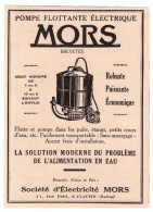 1932 - Publicité - Pompes électriques Mors Au 11 Rue Petit à Clichy (Hauts-de-Seine) - Publicités