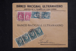 CAP VERT - Enveloppe Commerciale De S . Vicente Pour Santarem En 1925 - L 152486 - Islas De Cabo Verde