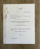 SIMONART Joseph °SAINT-GILLES 1925 +VILVOORDE 2005 - GOZIN - LEROY - Obituary Notices