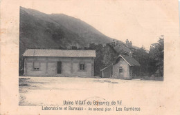 Le GENEVREY-de-VIF (Isère) - Usine Des Ciments Vicat - Laboratoire Et Bureaux - Les Carrières - Voyagé 1911 (2 Scans) - Vif