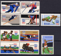 USA 1979/1980 Olympic Games Moscow / Lake Placid 10 Stamps MNH - Estate 1980: Mosca