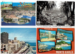 Lot 12 Cpm - MONACO - MONTE CARLO - Buildings Bateau Autobus Piscine - Altri & Non Classificati