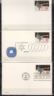 USA 1980 Olympic Games Lake Placid 3 Commemorative Postcards - Invierno 1980: Lake Placid