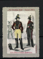 Reklamemarke Alt-Deutsche Post, K. K. Österreichische Postillone, Serie 1, Bild 4  - Erinofilia