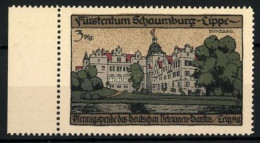 Reklamemarke Bückeburg, Fürstentum Schaumburg-Lippe, Pfennigspende Des Deutschen Veteranen-Dankes Leipzig  - Erinnophilie