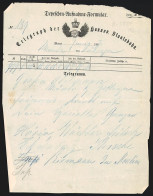 Telegramm Münden 1870, Telegraph Der Hannoverschen Staatsbahnen, Betriebswappen  - Non Classés