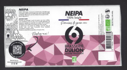 Etiquette De Bière Neipa 100% Seigle  -  Brasserie Dulion  à  Rillieux La Pape   (69) - Beer