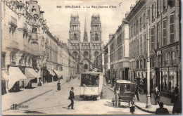 45 ORLEANS - Perspective Rue Jeanne D'arc (tramway, Fiacre) - Orleans