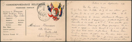Correspondance Militaire (république Française) Expédié Via P.M.B. (1915, Médecin Sanitaires Belge à Calais) > Rollevill - Armée Belge