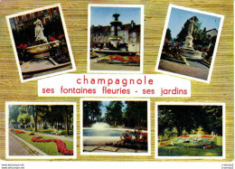 39 CHAMPAGNOLE Multivues Fontaines Fleuries Jardins Postée De St Laurent En Grandvaux En 1971 - Champagnole