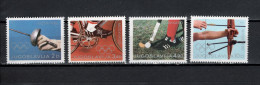 Yugoslavia 1980 Olympic Games Moscow, Fencing, Cycling, Hockey, Archery Set Of 4 MNH - Verano 1980: Moscu