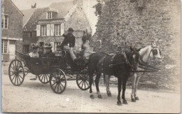 14 HERAUVILETTE - CARTE PHOTO - Attelage Dans Le Bourg (ete 1908) - Autres & Non Classés