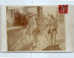 21 SAULIEU - CARTE PHOTO - Deux Cyclistes  - Saulieu