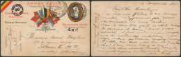 Carte Correspondance Militaire (Albert) Expédié Via P.M.B. 4 (1917) + Censure Verte > Prisonnier Belge à Soltau. - Armée Belge