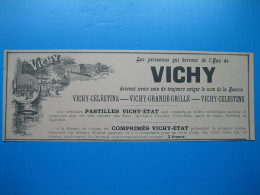 (1892) Eaux De VICHY - Exiger Le Nom De La Source - VICHY-CÉLESTINS -- VICHY GRANDE GRILLE - Advertising