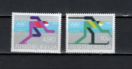 Yugoslavia 1980 Olympic Games Lake Placid Set Of 2 MNH - Invierno 1980: Lake Placid