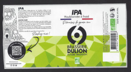 Etiquette De Bière IPA Houblonnée à Froid  -  Brasserie Dulion  à  Rillieux La Pape   (69) - Bière