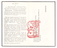 DP Denise Verhegge 23j. ° Gent 1925 † 1948 X Jozef De Witte // Roucour Lievens Mortier - Andachtsbilder