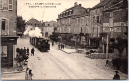 46 SAINT CERE - Le Boulevard Gambetta (tramway) - Sonstige & Ohne Zuordnung