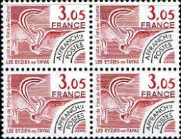 France Préo N** Yv:173 Mi:2244 Ezies-de-Tayac Grotte De Fond-de-Gaume Bloc De 4 - 1964-1988