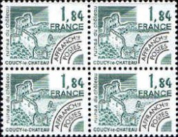 France Préo N** Yv:172 Mi:2243 Coucy-le-château Ruines Du Château Bloc De 4 - 1964-1988