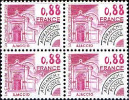 France Préo N** Yv:170 Mi:2241 Chapelle Impériale Ajaccio Bloc De 4 - 1964-1988